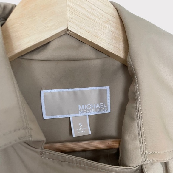 Michael Kors Belted Front Zip Trench Coat Jacket Small - Picture 5 of 12